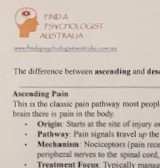 Ascending and descending pain. 